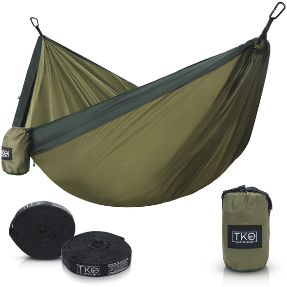 TKO Outdoor Double Camping Hammock - Green