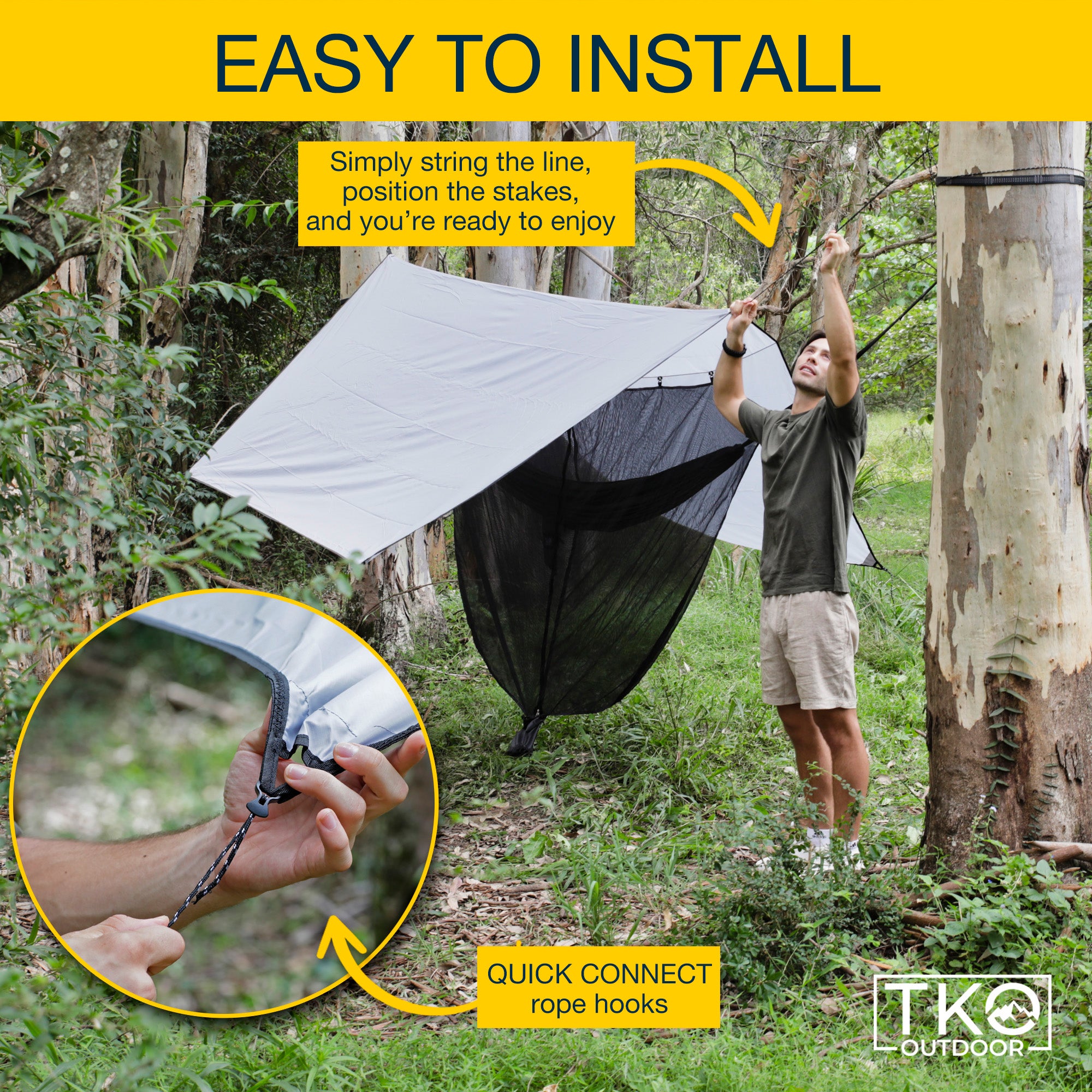 TKO Outdoor Camping Hammock Rain Fly