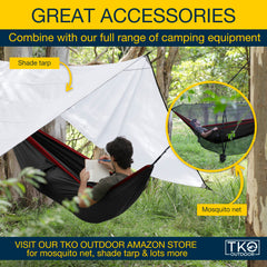 TKO Outdoor Double Camping Hammock - Black