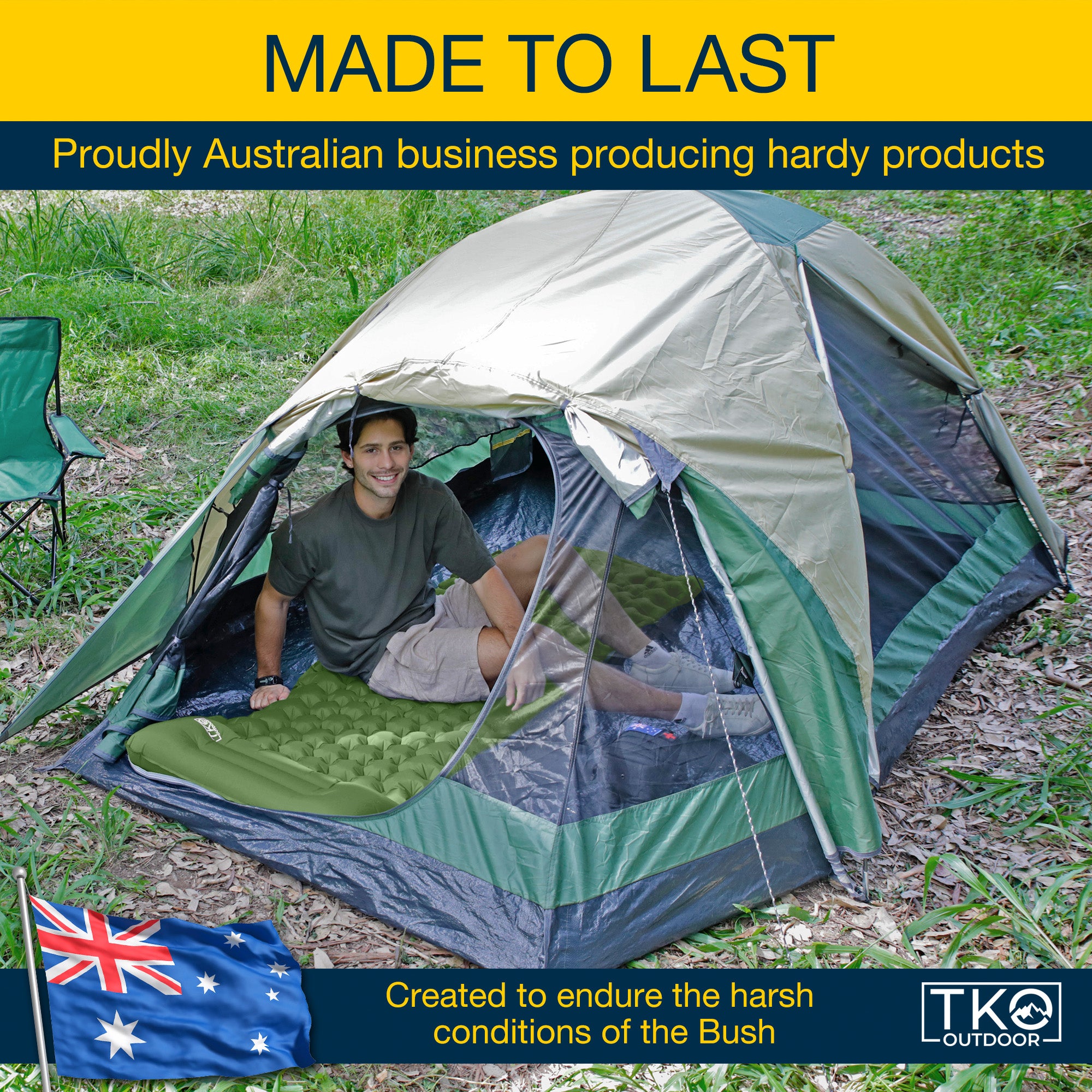 TKO Outdoor Comfort Sleeping Pad - Green