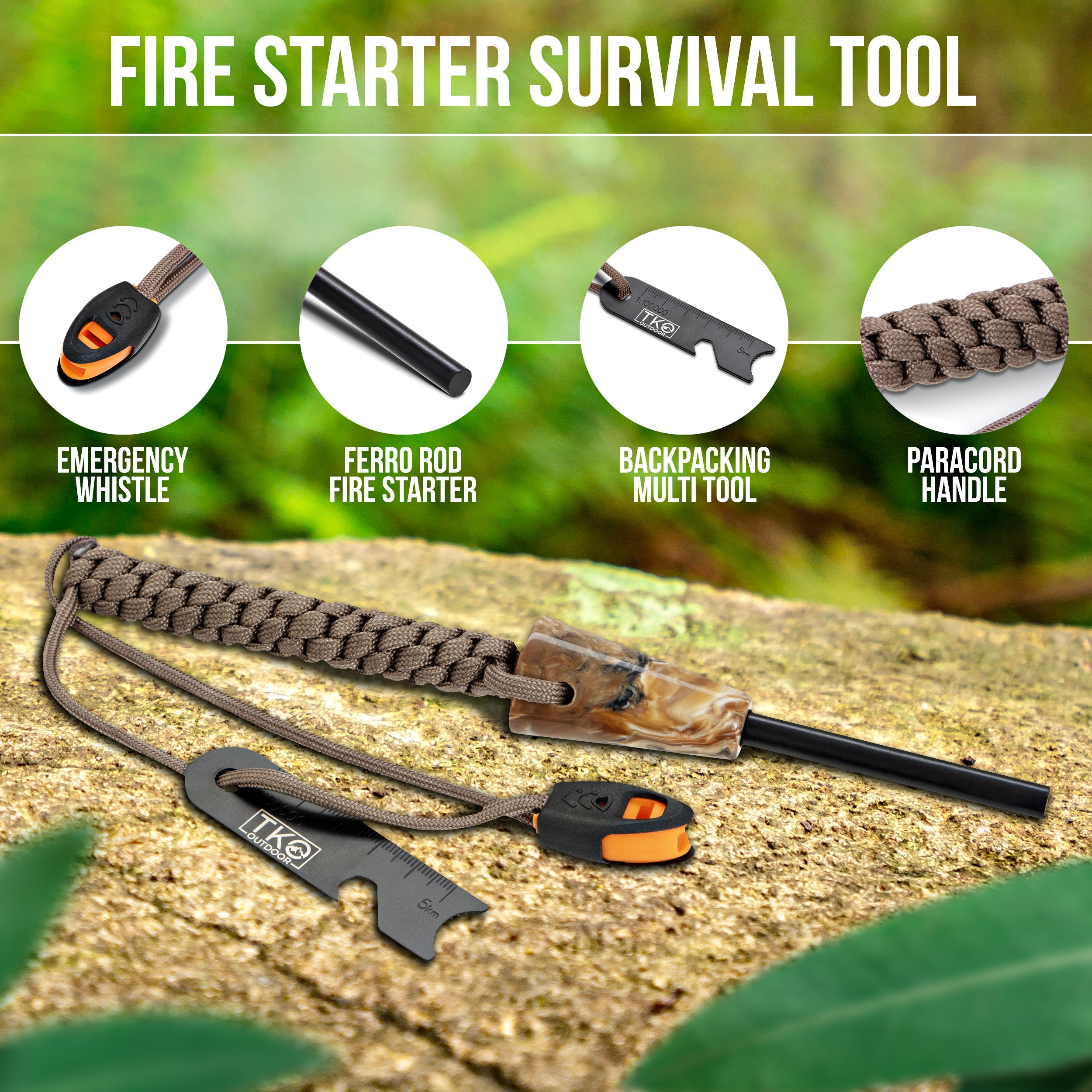 TKO Outdoor Firestarter Kit - Brown