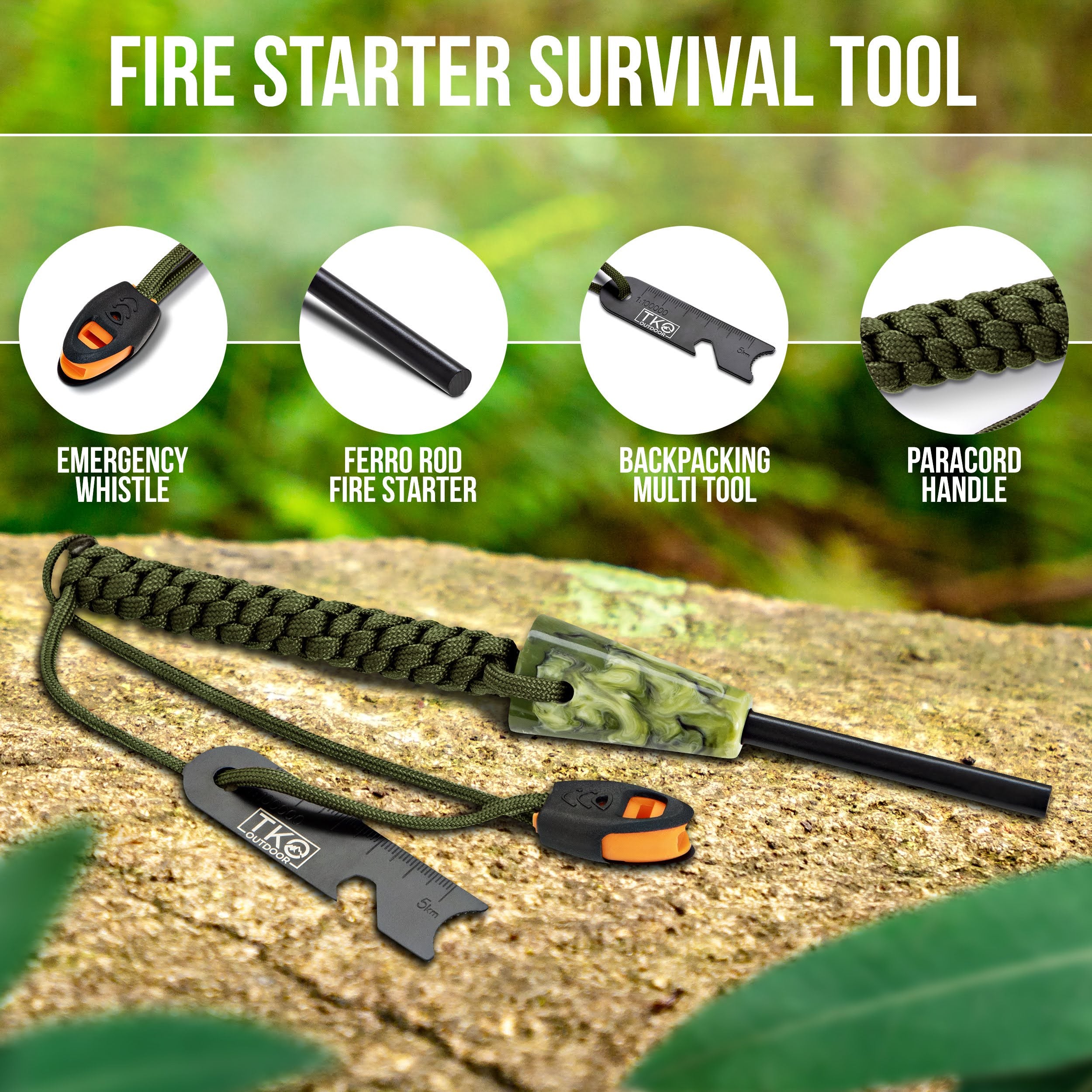 TKO Outdoor Firestarter Kit - Green