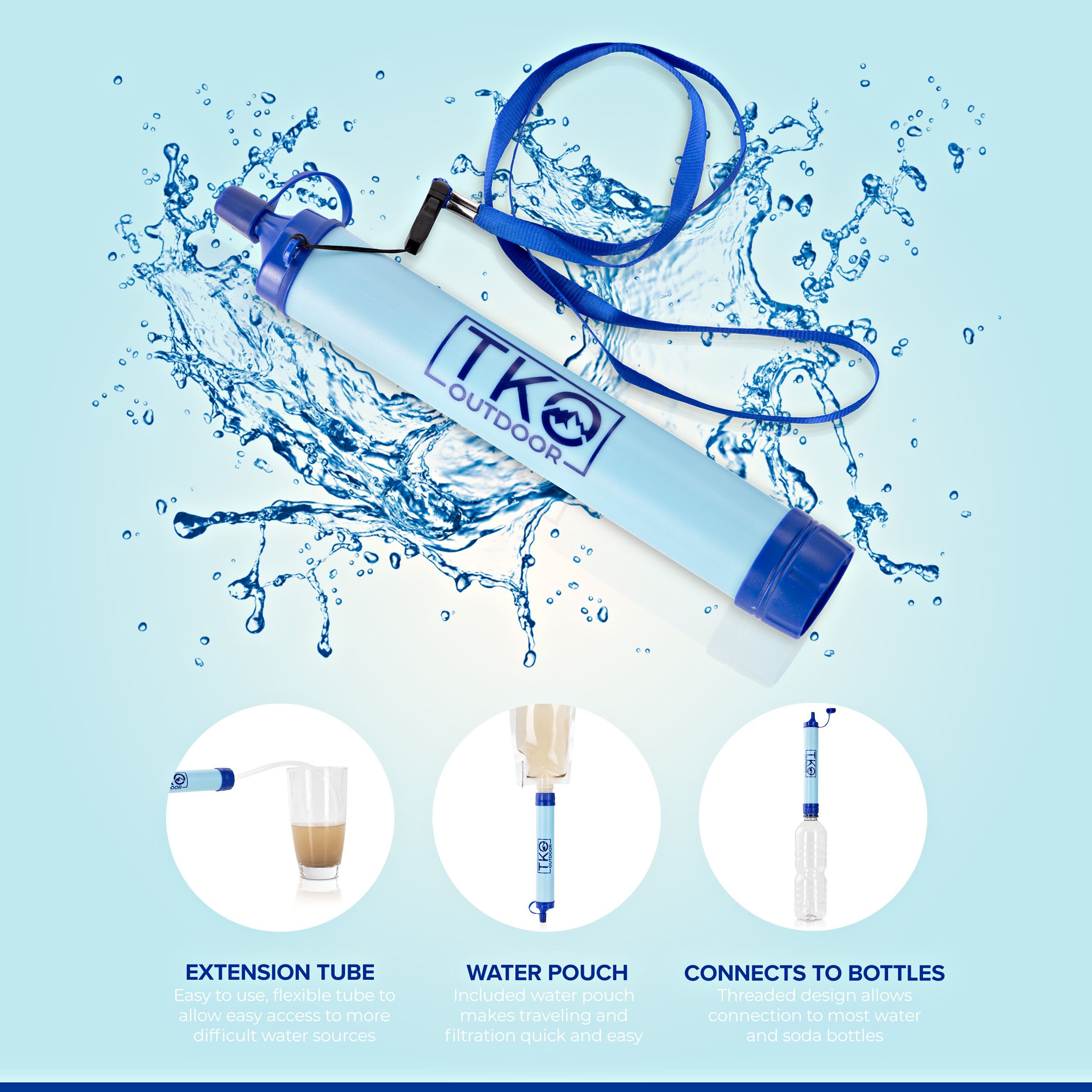 TKO Outdoor Water Filter Straw